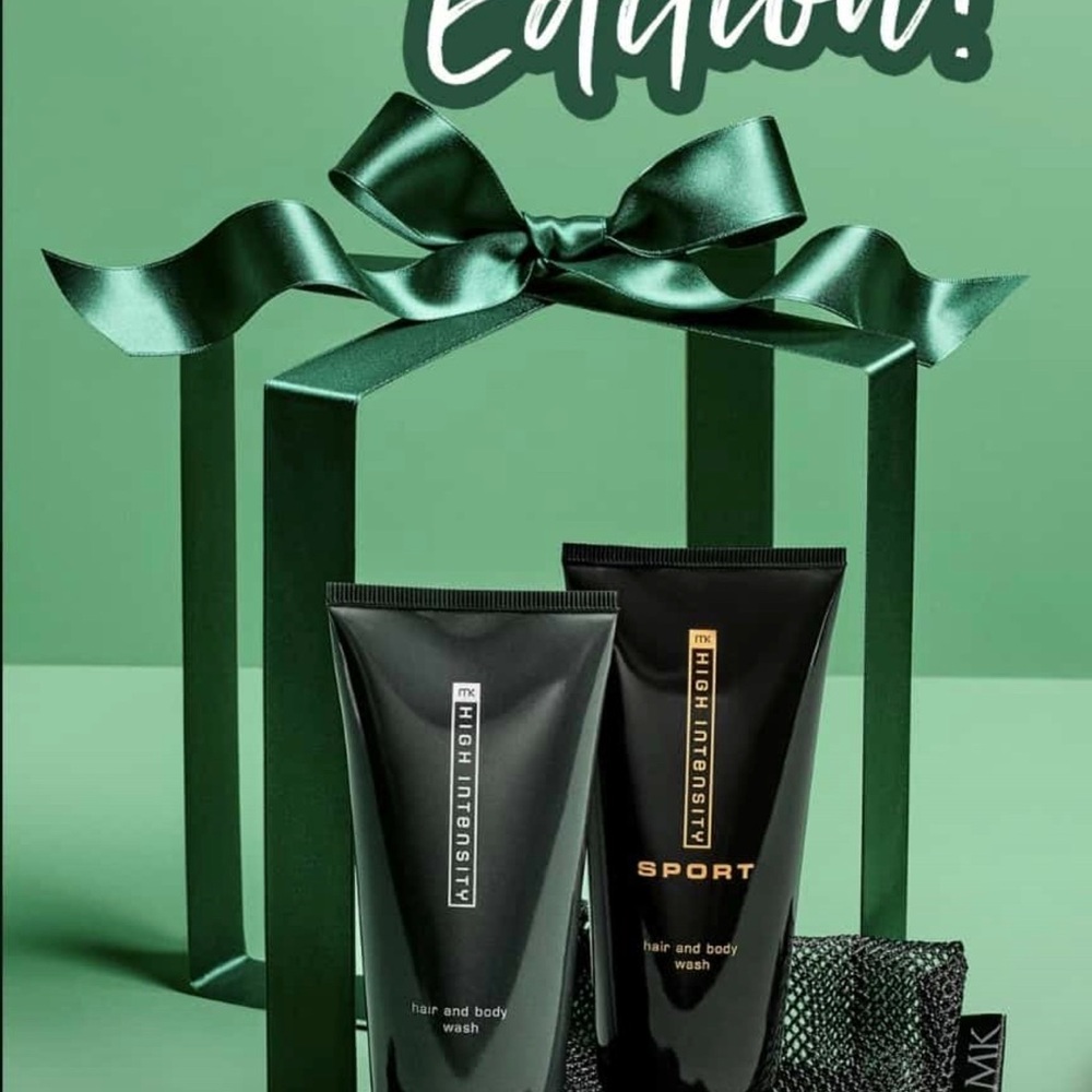 Mary Kay High Intensity Sport Hair and Body Wash Set - Black and Green